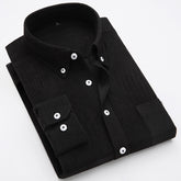 Men's Business Slim Solid Color Shirt In Spring